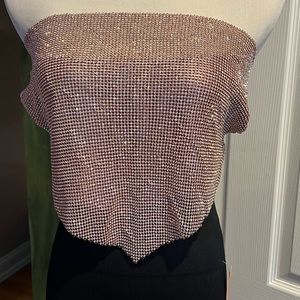 Pink rhinestone top